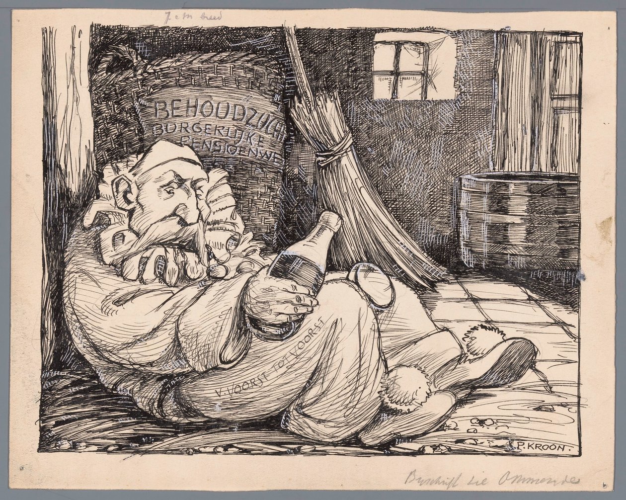 Baron van Voorst tot Voorst en carnavaleux - Patricq Kroon (signed by artist)