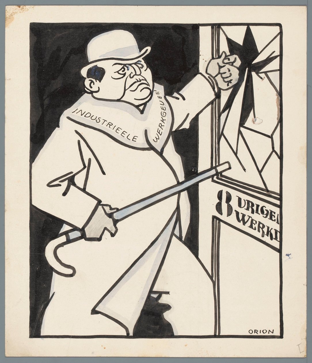 Employeurs et la journée de travail de huit heures - Patricq Kroon (signed by artist)