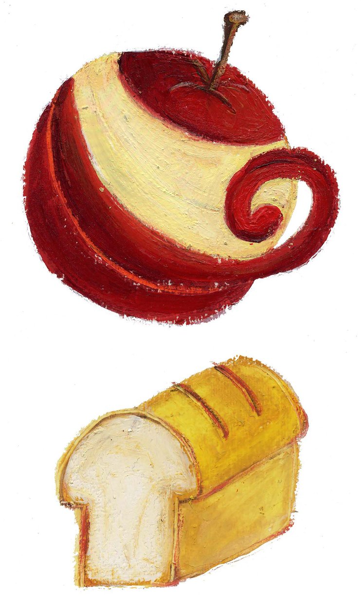 Fruit, 2021 (acrylique sur papier) - Patrizia La Porta