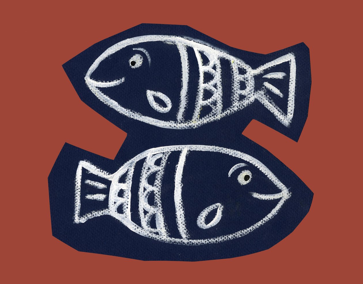 Horoscope : le signe des Poissons. Illustration de P. La Porta - Patrizia La Porta