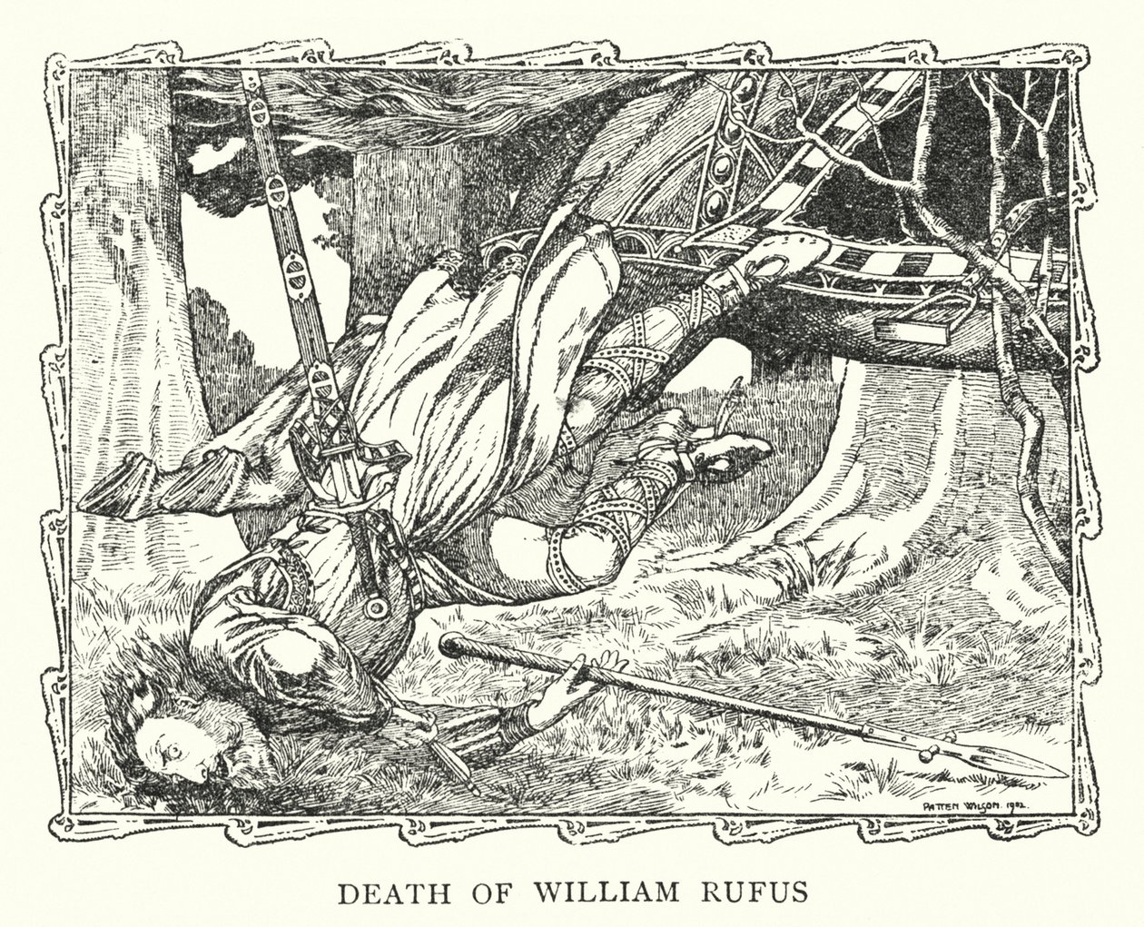 Mort de William Rufus (litho) - Patten (after) Wilson