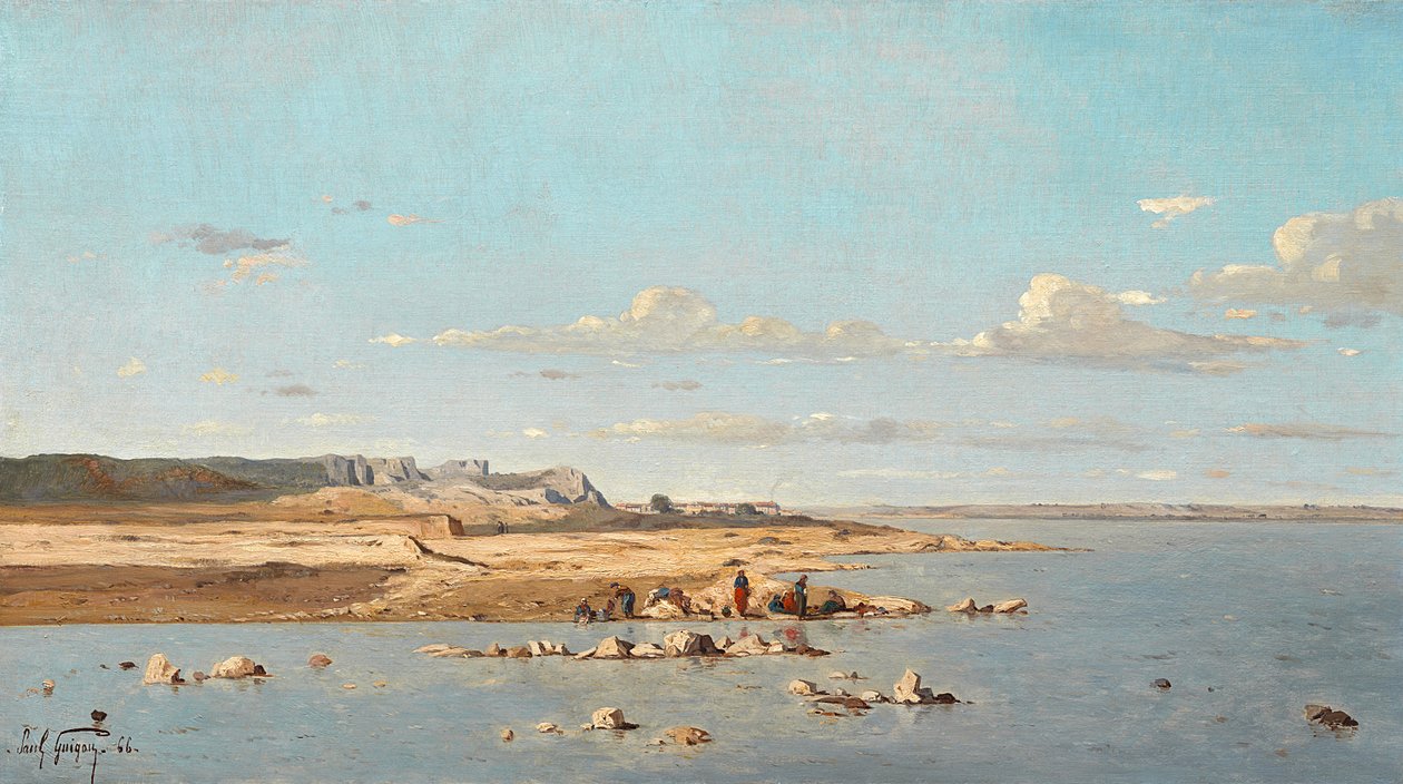 Lavandières sur les rives de la Durance, 1866 - Paul Camille Guigou