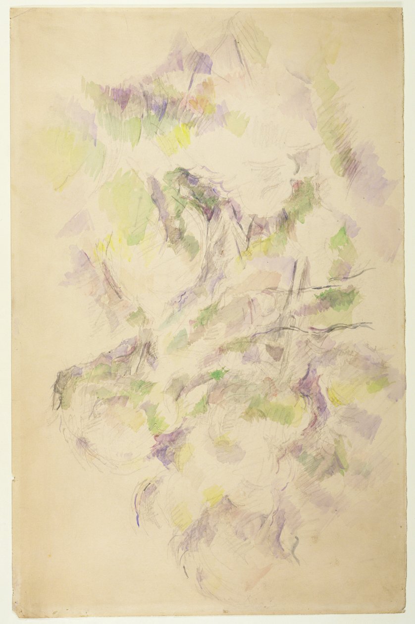 Étude pour des arbres - Paul Cézanne