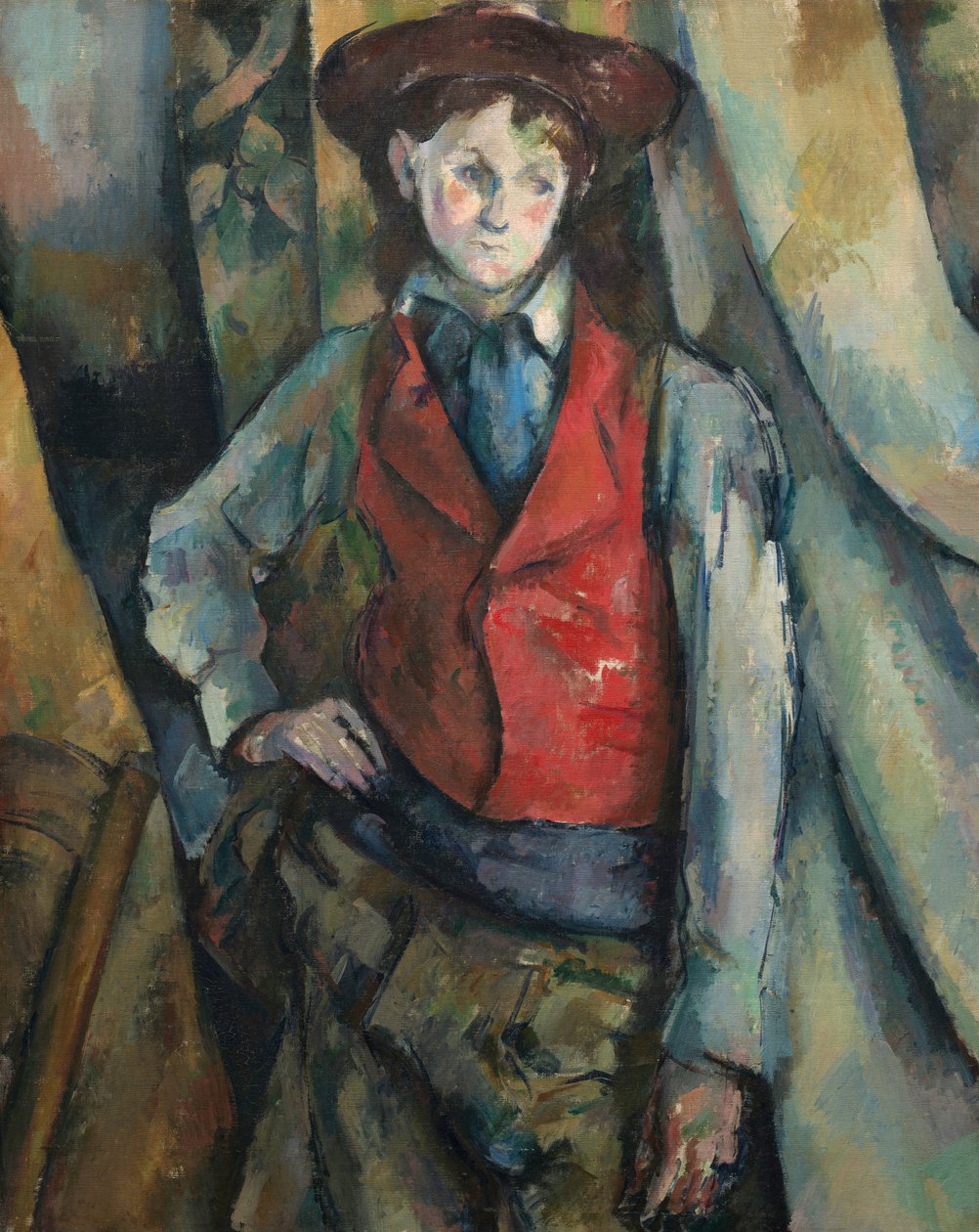 Garçon en gilet rouge - Paul Cézanne