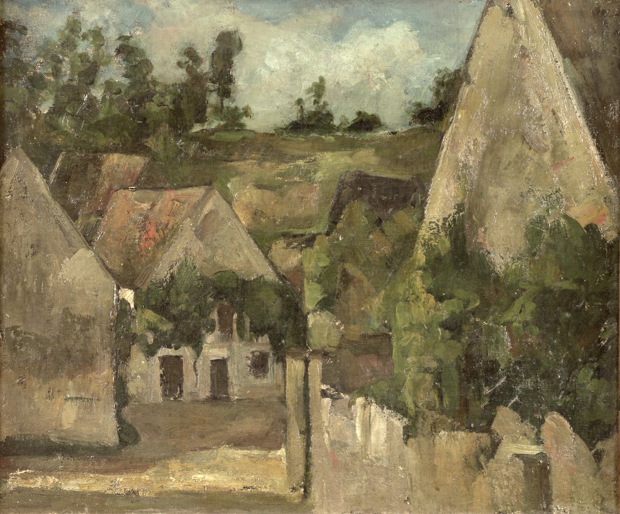 Carrefour à la rue Remy, Auvers, vers 1872 - Paul Cézanne