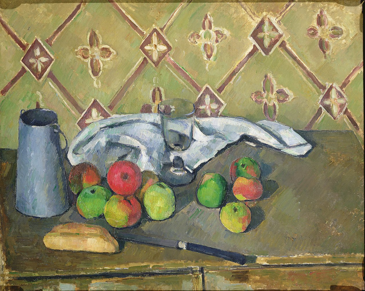 Fruits, serviette et pot à lait, c.1879-82 - Paul Cézanne