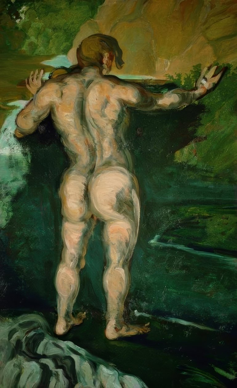 Le baigneur au rocher - Paul Cézanne
