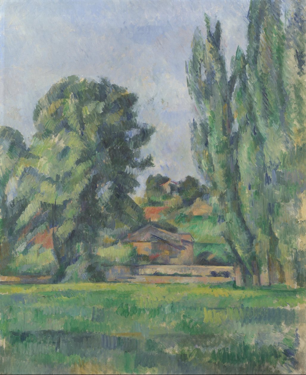 Paysage avec peupliers - Paul Cézanne