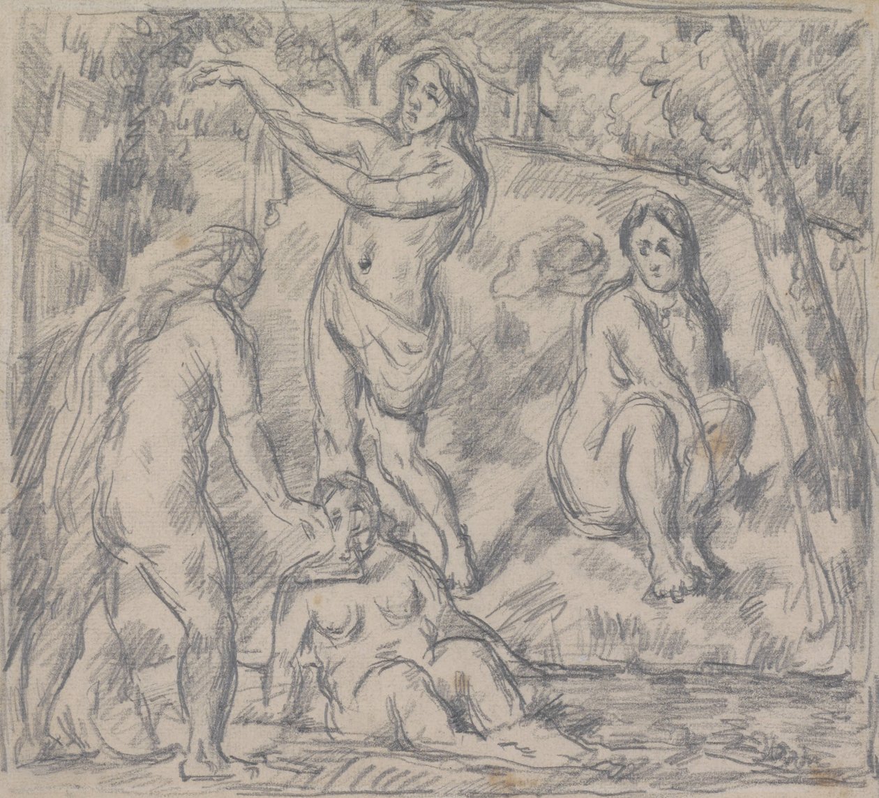 Étude de quatre femmes se baignant - Paul Cézanne
