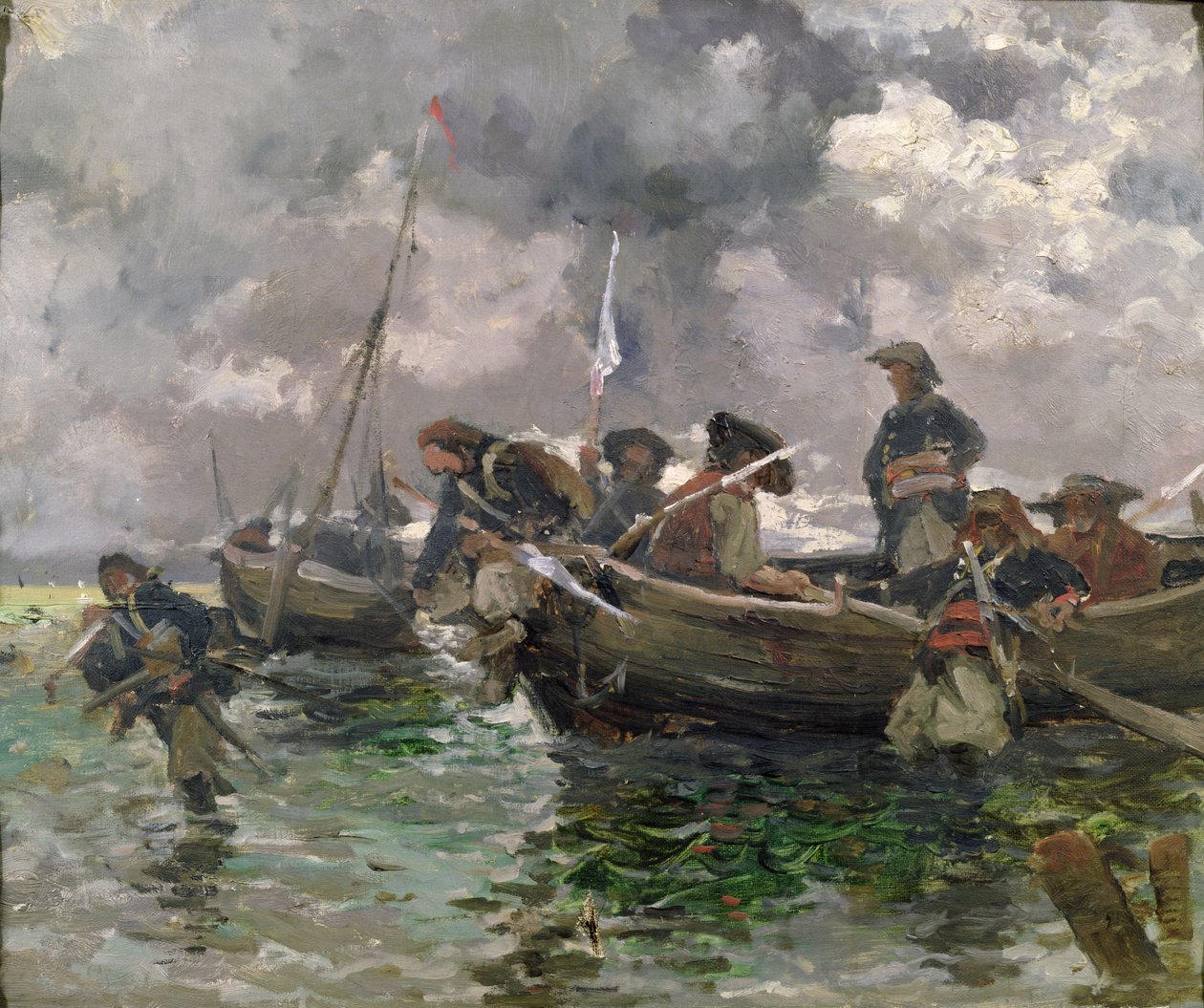 Scène de guerre en mer - Paul Émile Boutigny