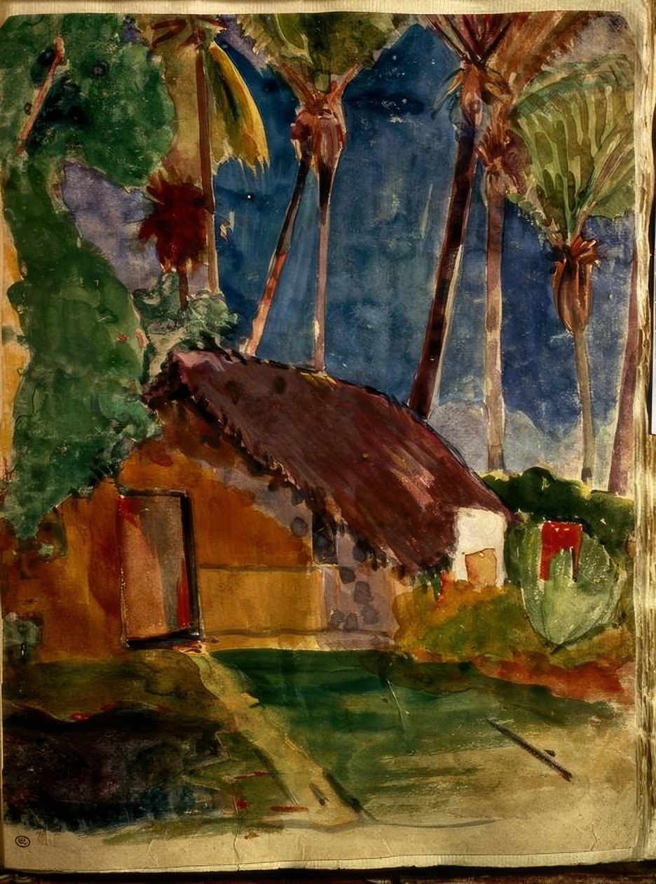 Paysage à Tahiti - Paul Gauguin