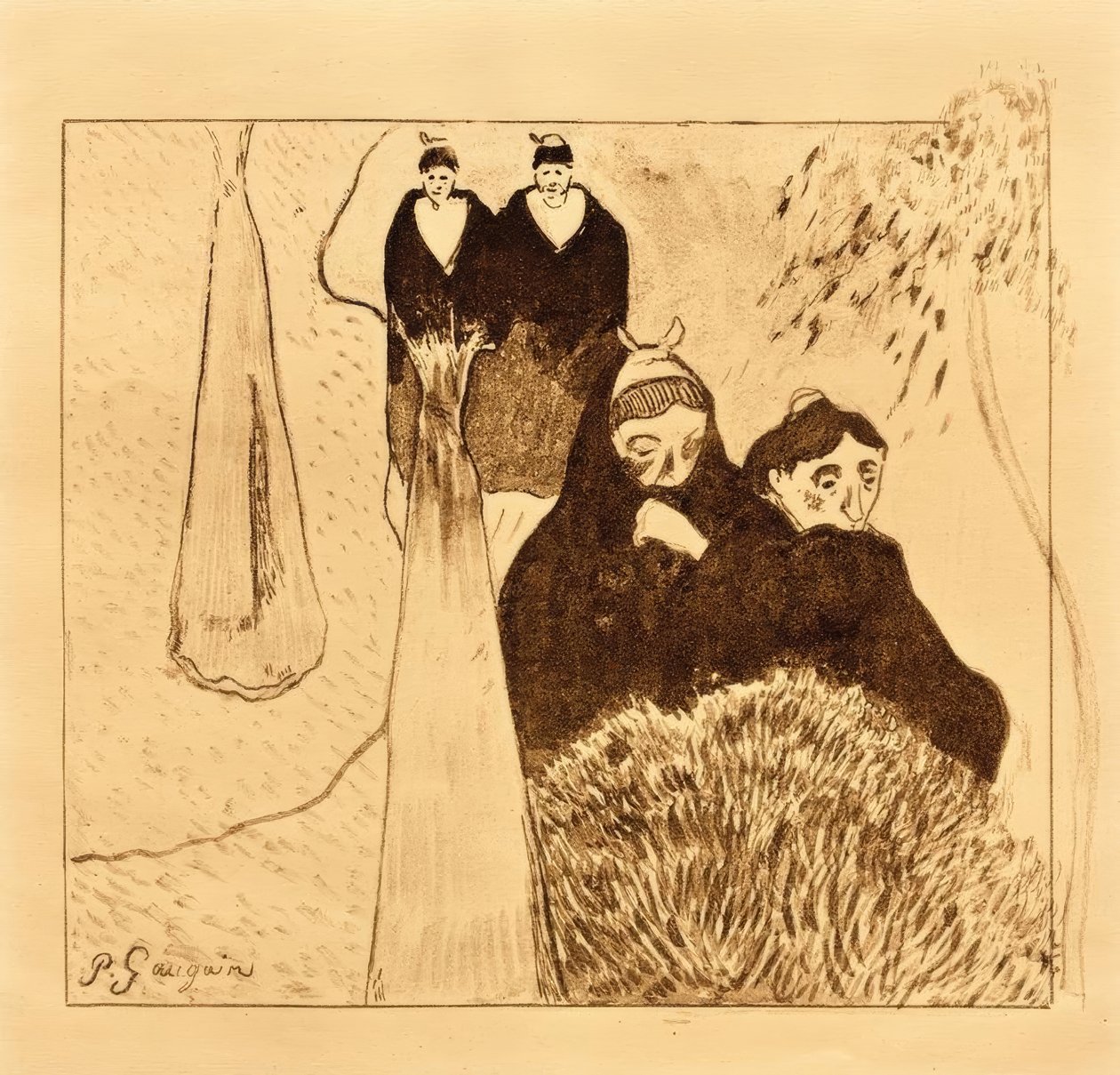 Les vieilles filles (Arles) - Paul Gauguin