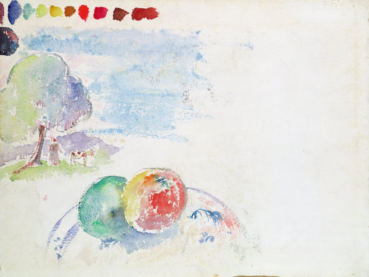 Étude de fruits et un paysage, 1892 - Paul Gauguin