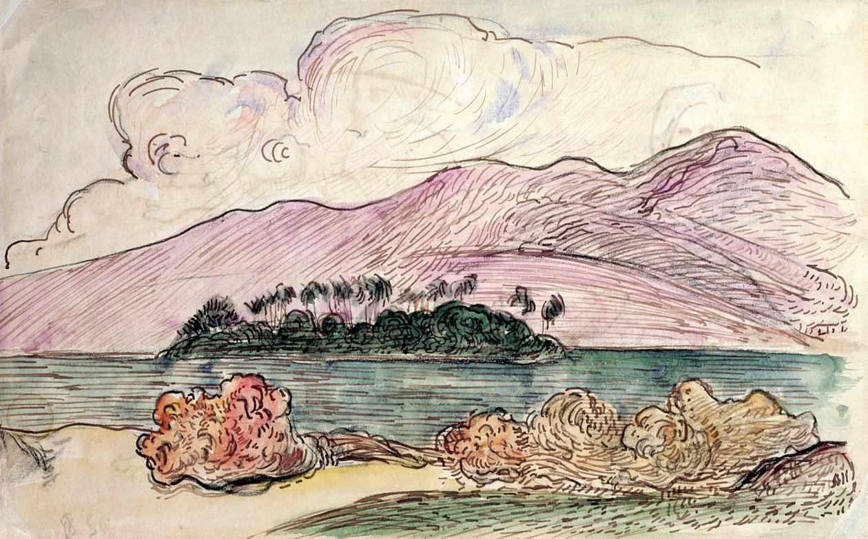 Paysage tahitien - Paul Gauguin