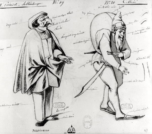 Costume pour deux acrobates dans Benvenuto Cellini par Hector Berlioz (1803-69) 1838 - Paul Lormier
