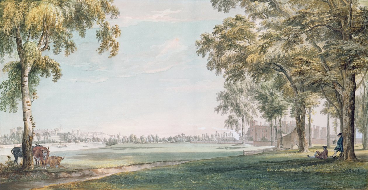 Eton College et Windsor depuis les terrains de jeu - Paul Sandby