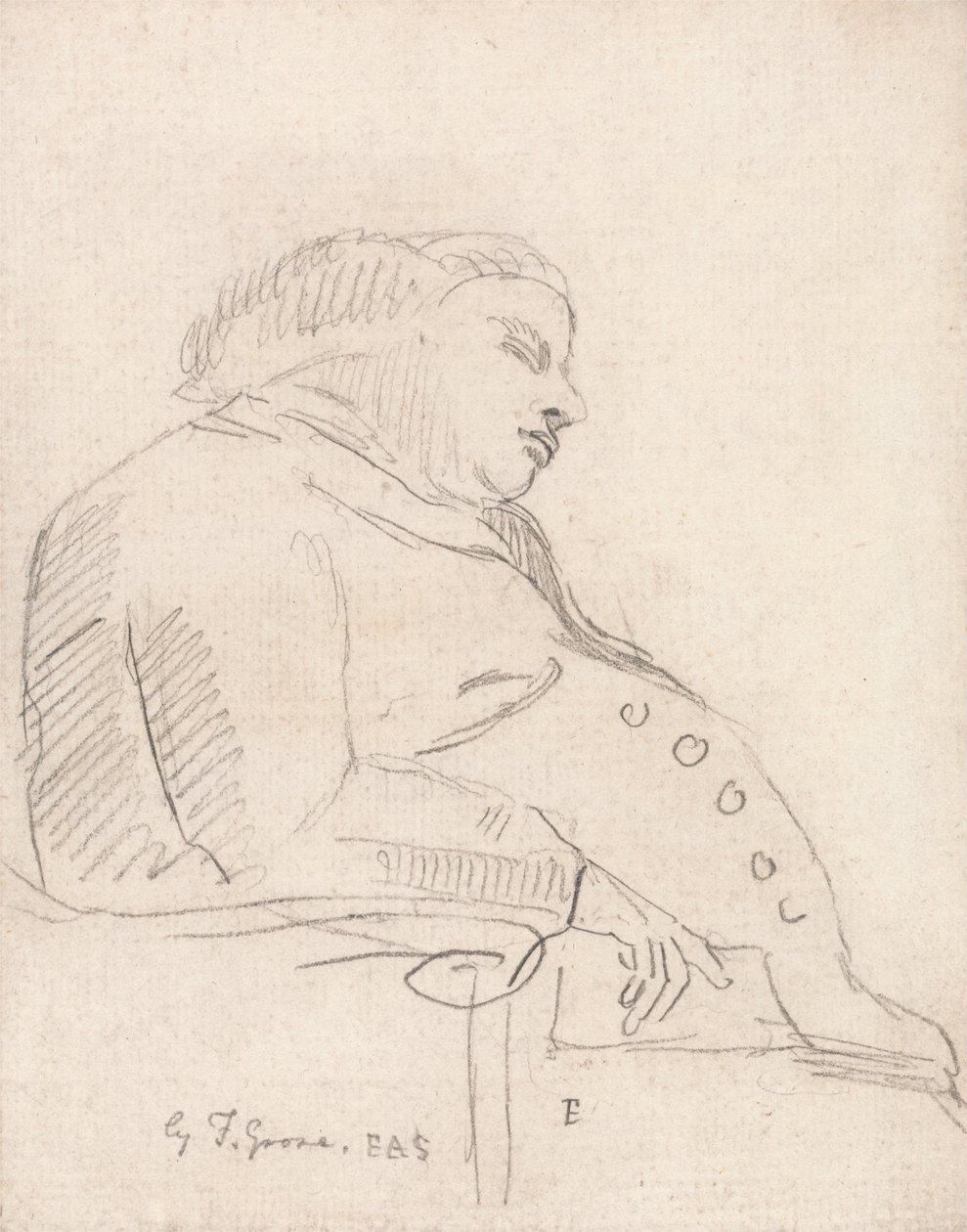 Francis Grose endormi dans un fauteuil - Paul Sandby