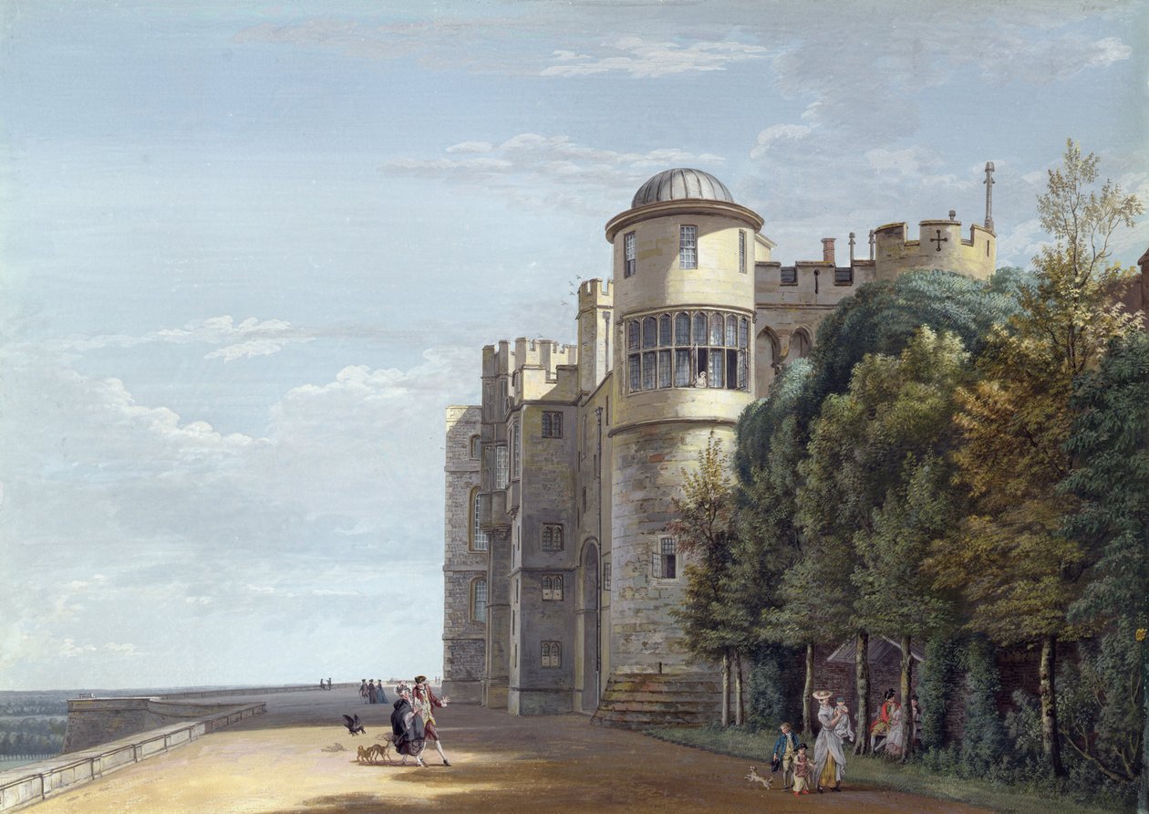 La terrasse nord, château de Windsor, vue vers l