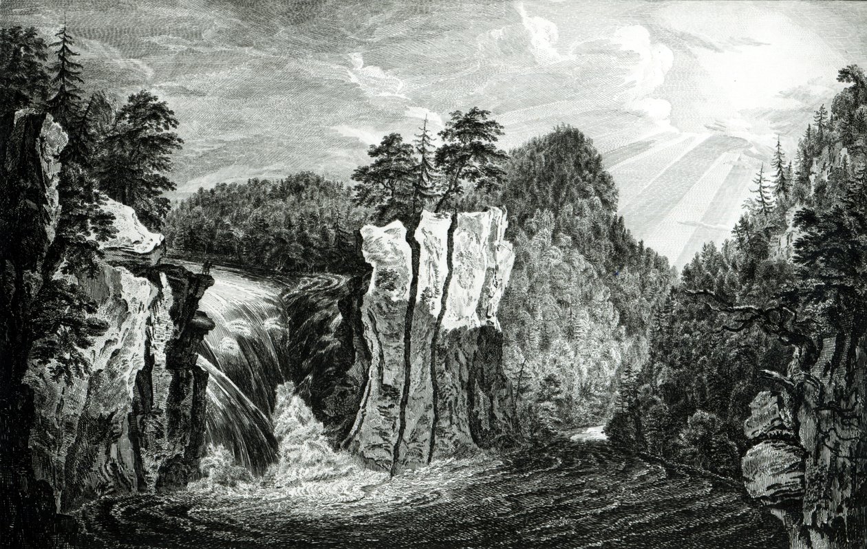 Vue de la cascade de la rivière Passaic, New Jersey - Paul Sandby