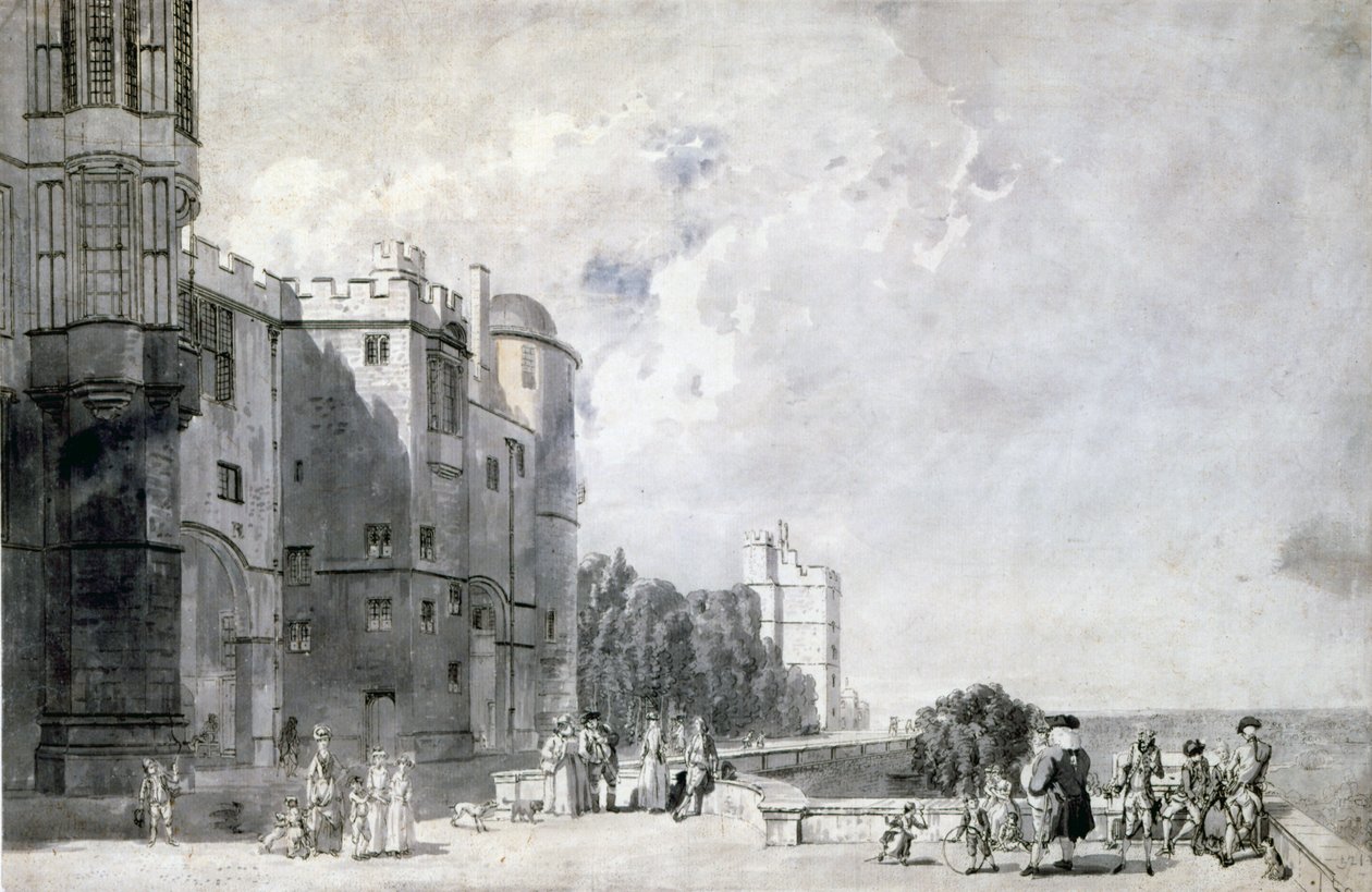 Château de Windsor : Terrasse regardant vers l