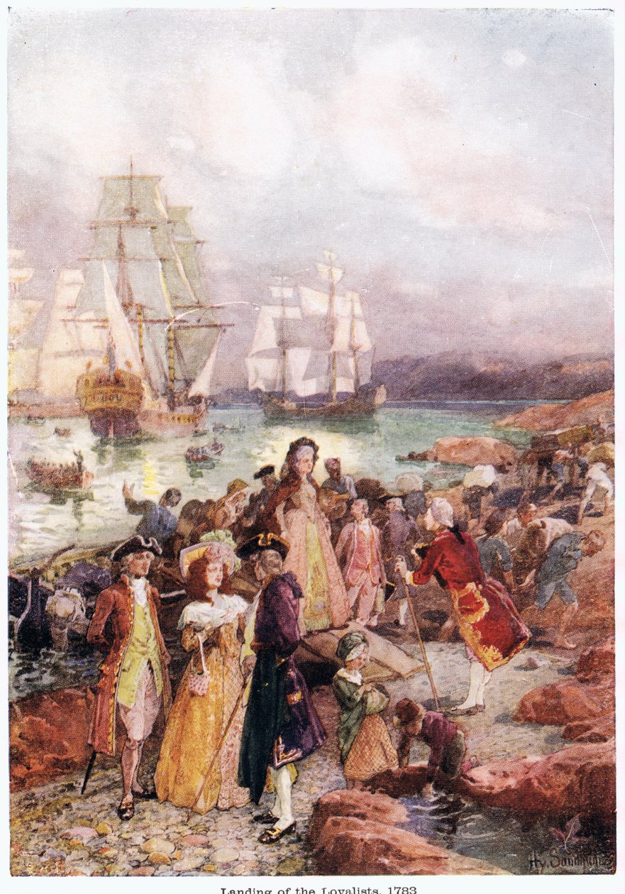 Débarquement des loyalistes en 1783 - Paul Sandham