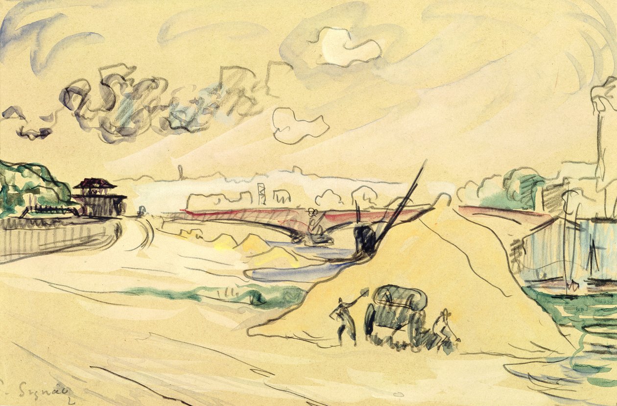 Le tas de sable, Bercy, 1905 - Paul Signac
