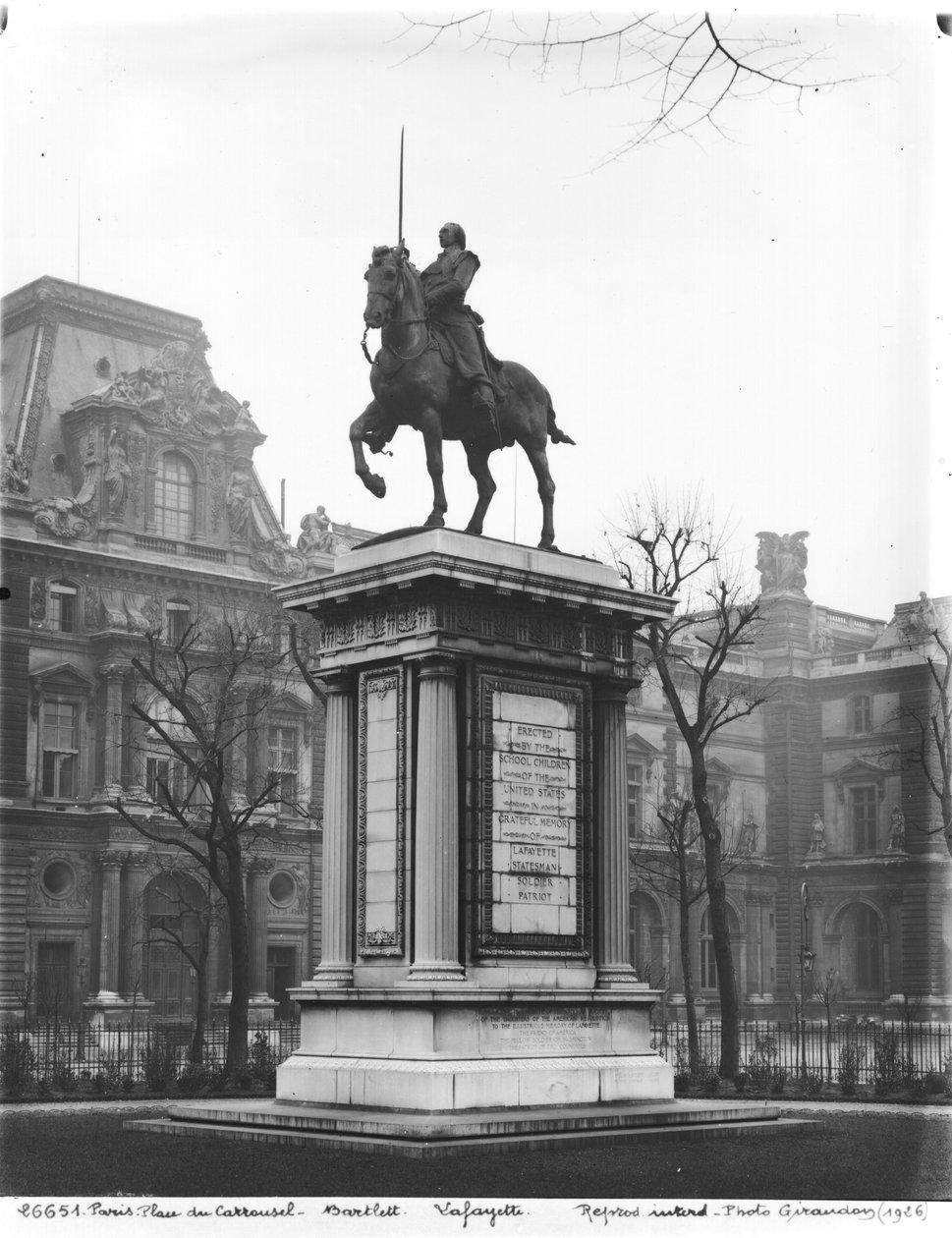 Monument dédié au général Lafayette (1757-1834) 1899-1907 - Paul Wayland Bartlett