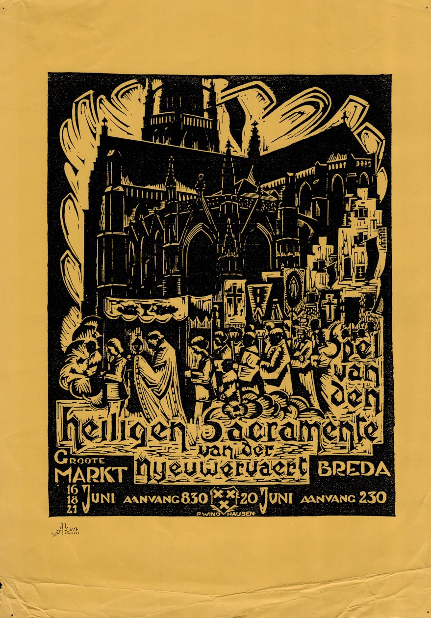 Affiche Jeu du Saint Sacrement de la Nyeuwervaert - Paul Windhausen