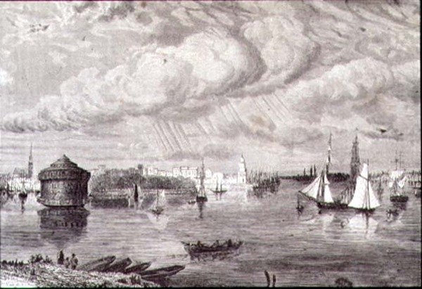 Port de New York dans les années 1860 - Paul (after) Huet