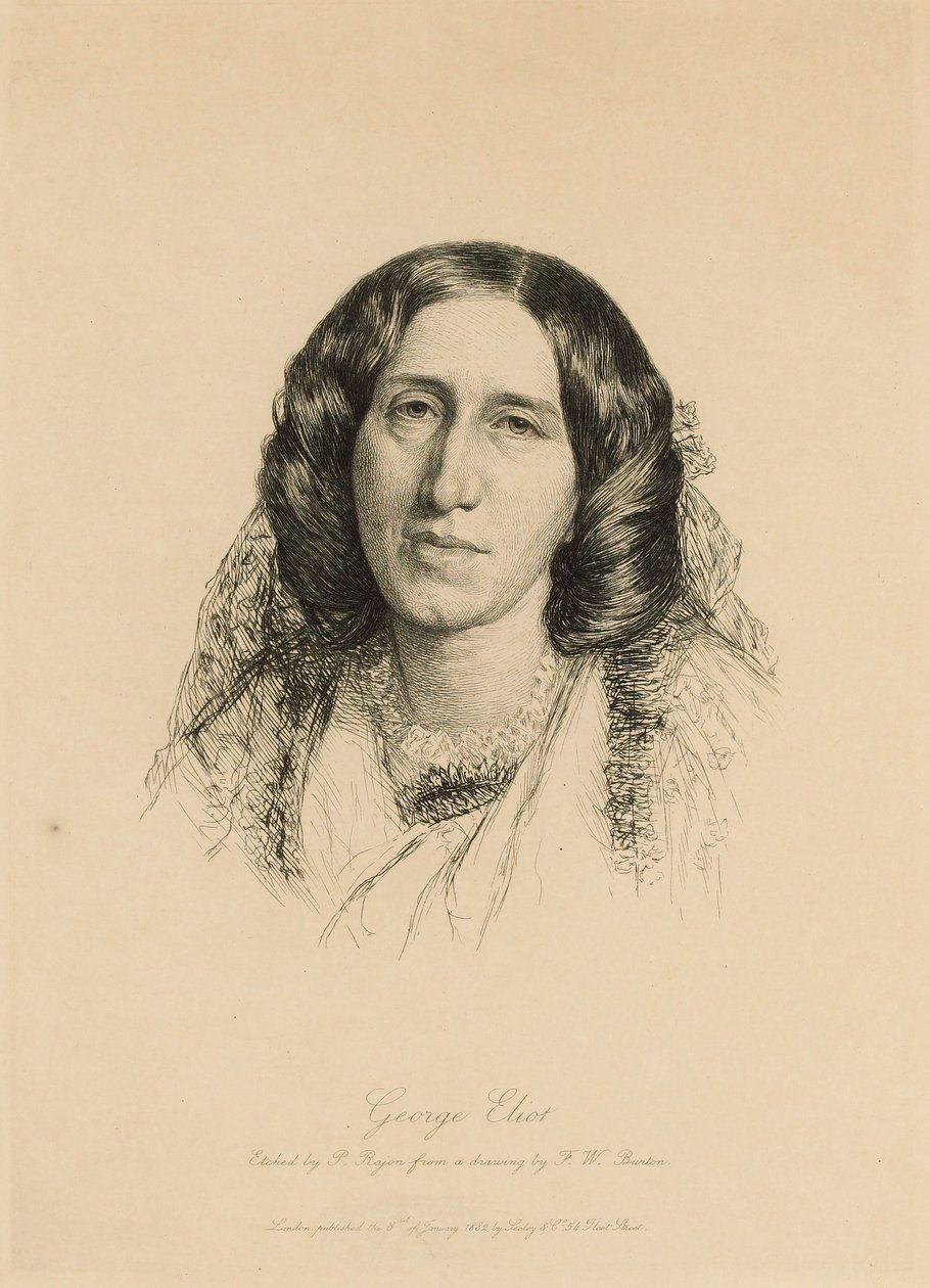 Portrait de George Eliot 1819-1880, 1882 - Paul Adolphe Rajon