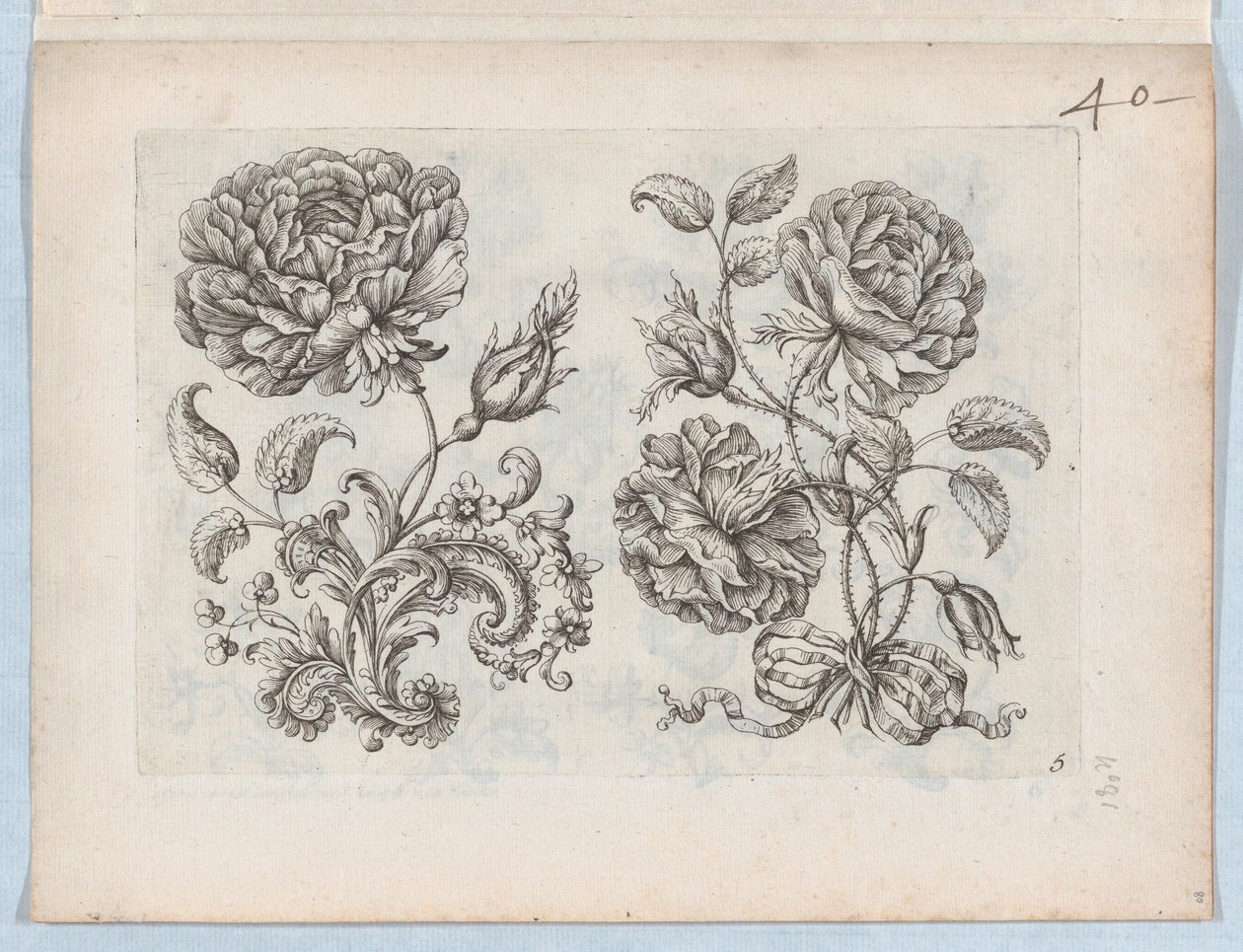 Série de petits motifs floraux, planche 5 - Paul Androuet Du Cerceau