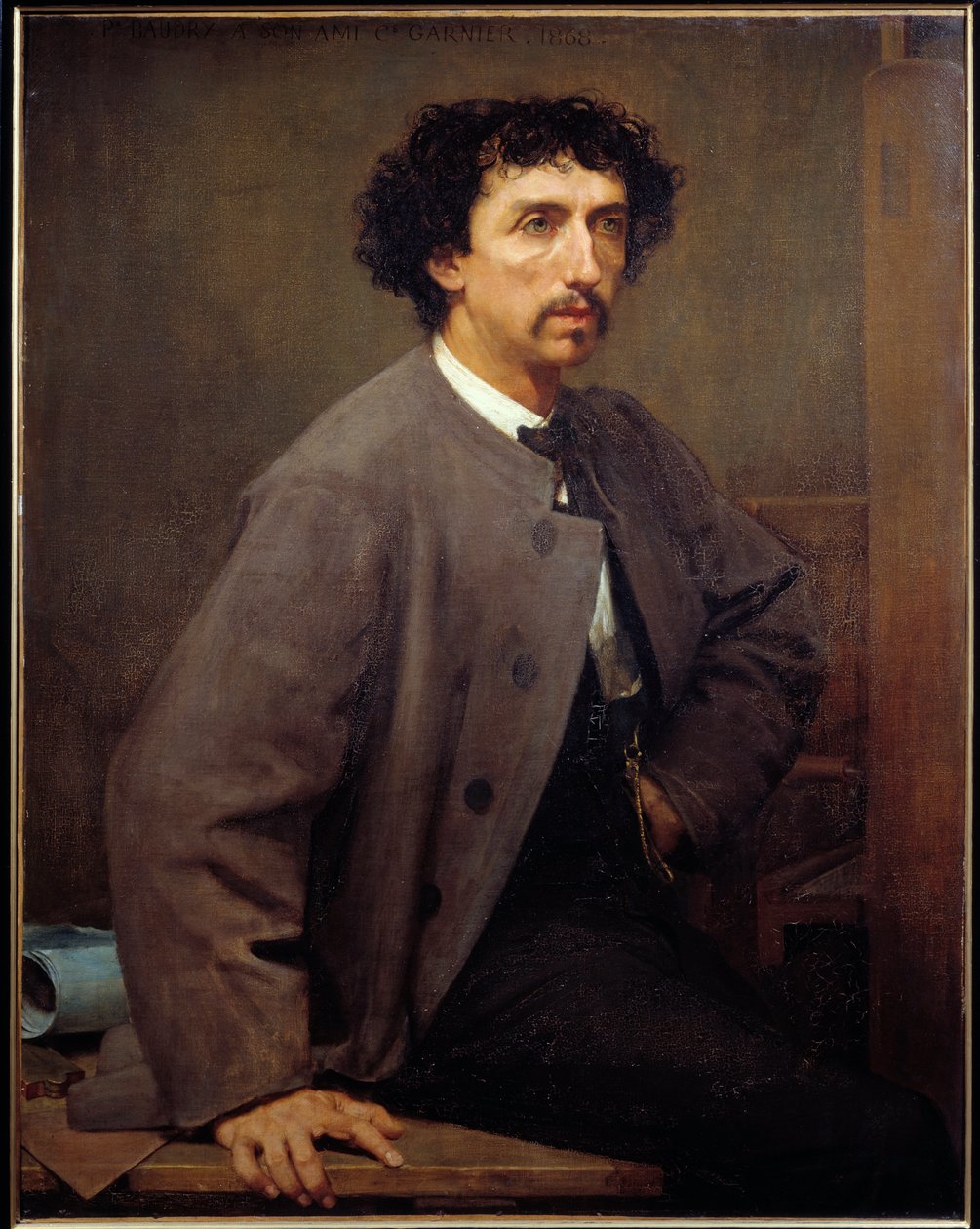 Portrait de Charles Garnier, architecte français (1825-1898). Peinture de Paul Baudry (1828-1885) - Paul Baudry