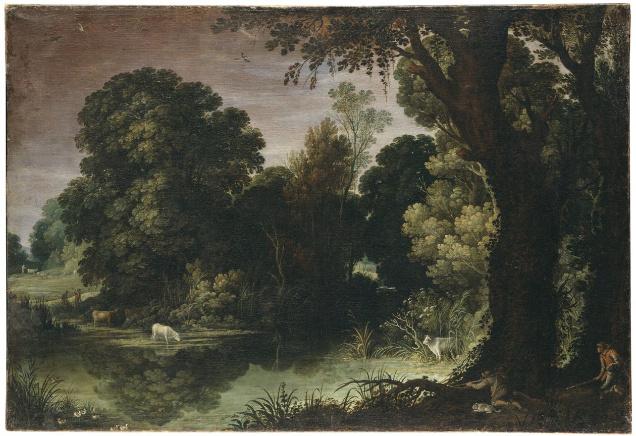 Paysage boisé avec chasse aux canards - Paul Bril
