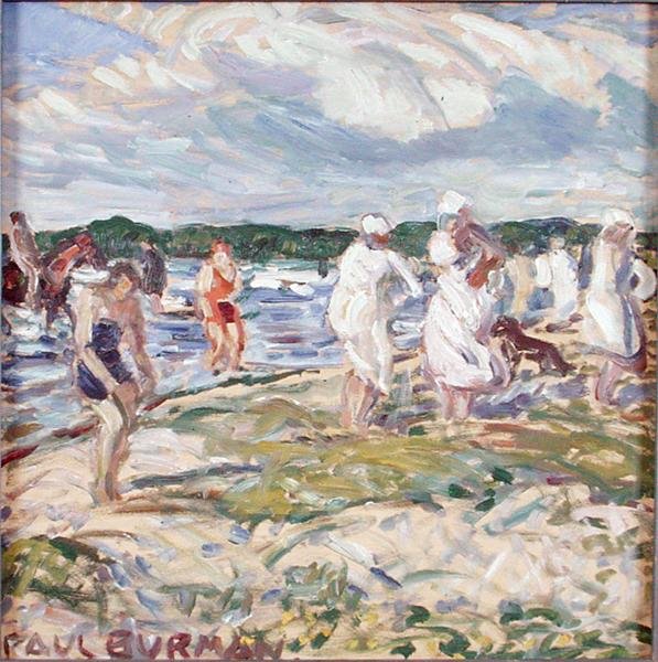 Nageurs sur la Plage de Pelgurand - Paul Burman