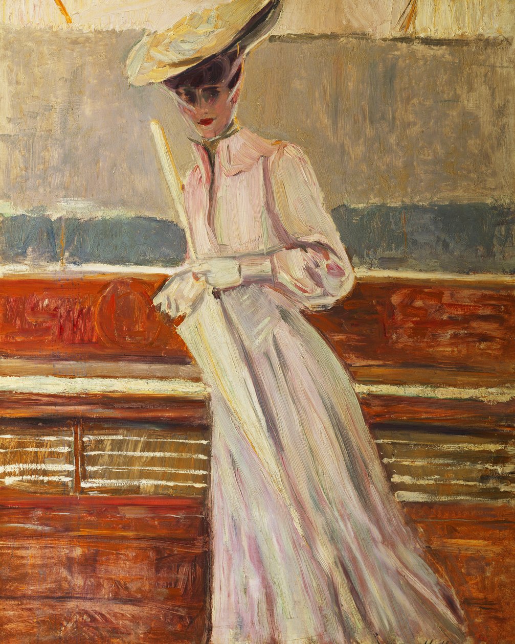Madame Helleu sur le yacht Étoile, vers 1902 - Paul Cesar Helleu