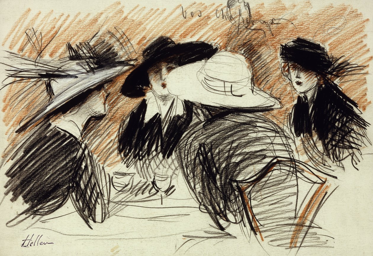 Vos chapeaux : Dames au Ritz, New York - Paul Cesar Helleu