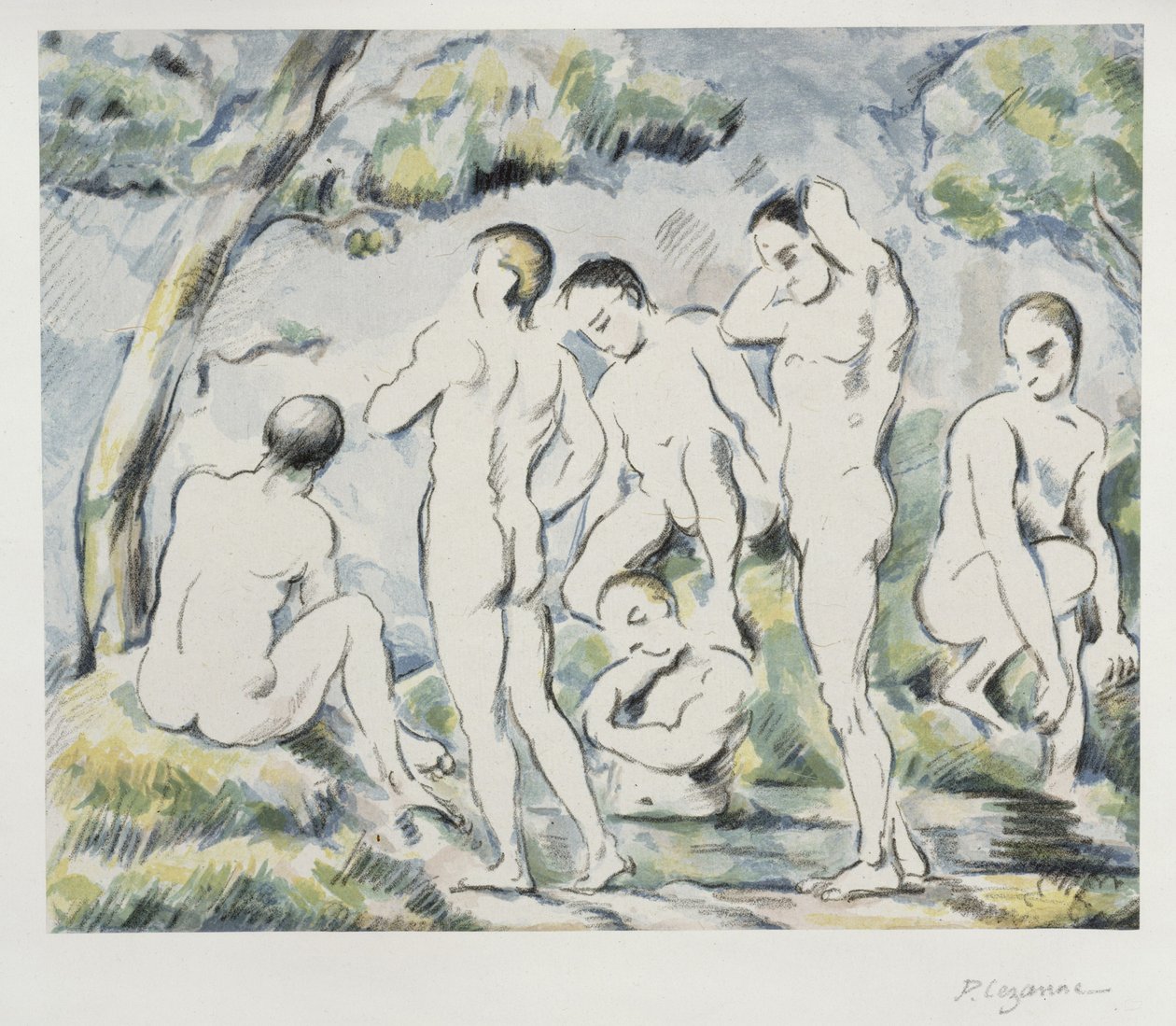 Les Baigneuses (petit format) - Paul Cézanne