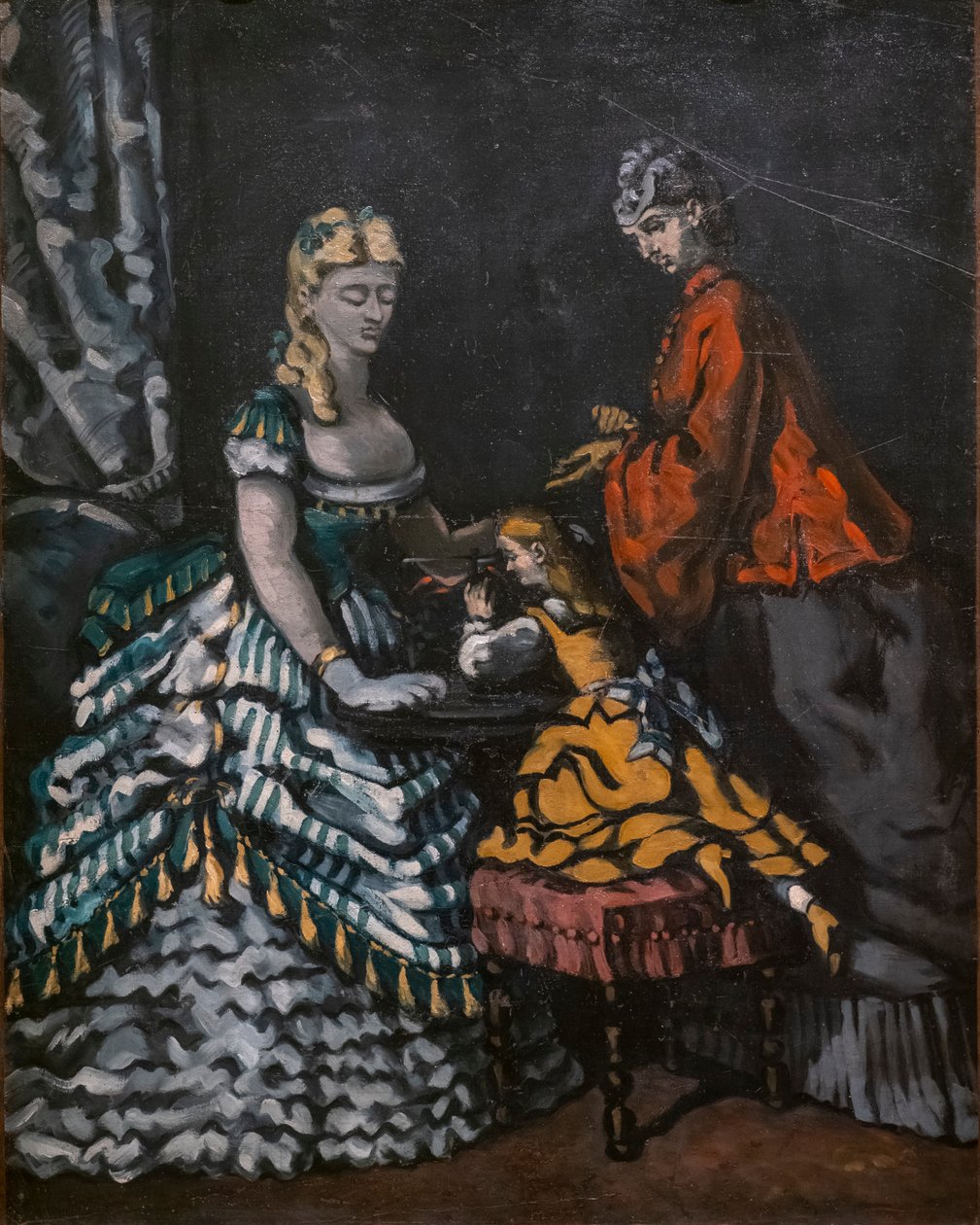 Intérieur avec deux femmes et un enfant - Paul Cézanne