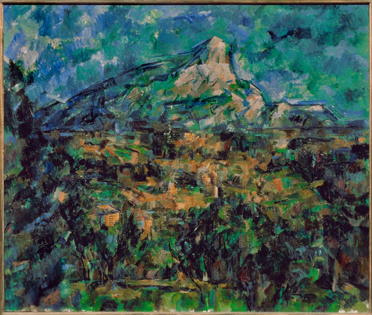 La Montaigne Sainte-Victoire (painting on canvas) - Paul Cezanne
