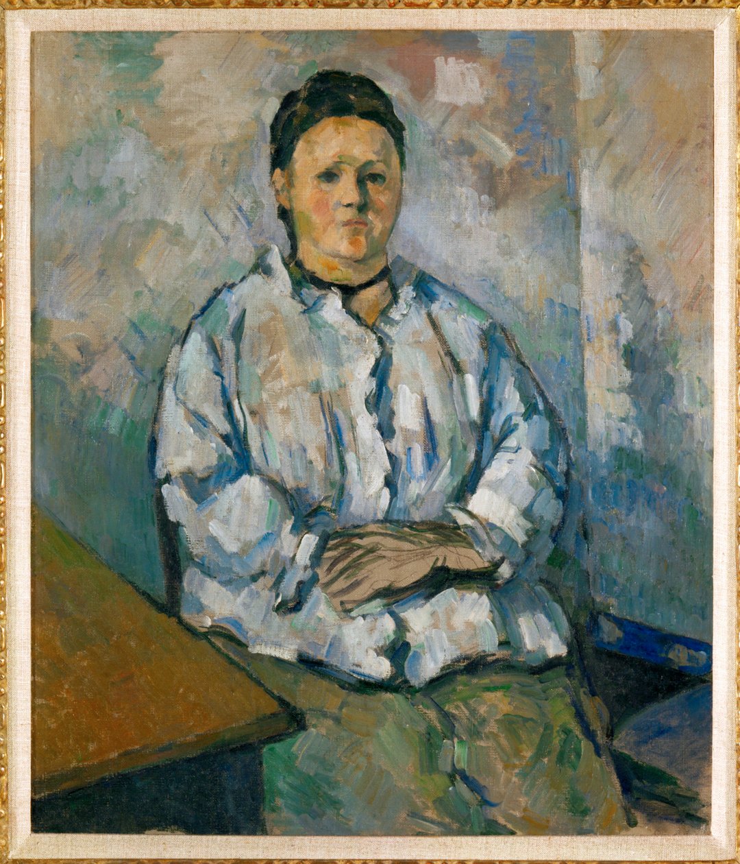 Madame Cezanne assise(huile sur toile) - Paul Cezanne