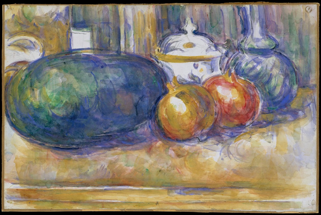 Nature morte avec une pastèque et des grenades - Paul Cézanne
