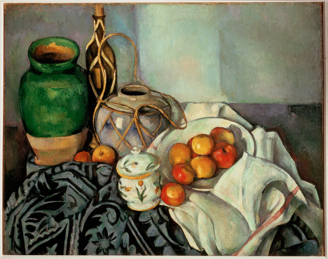 Nature morte aux pommes (huile sur toile) - Paul Cezanne