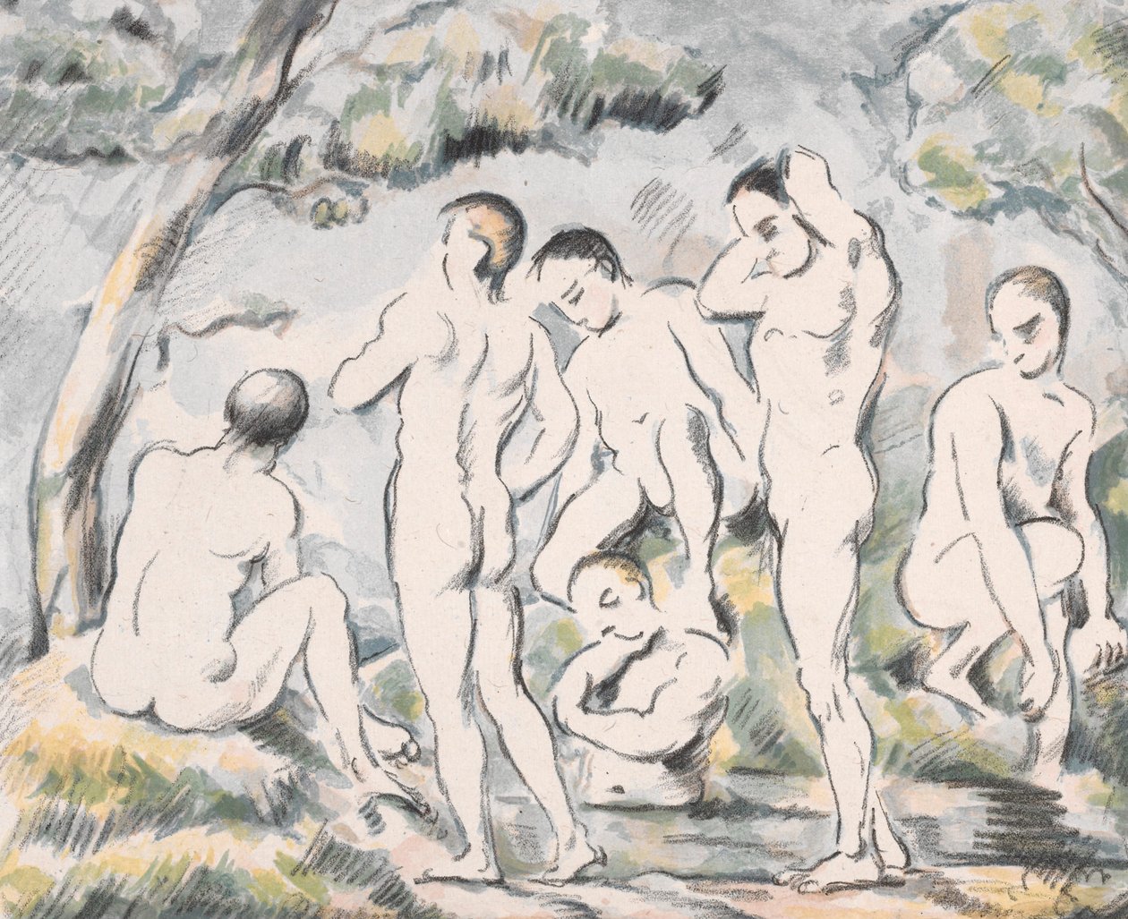 Les Baigneuses (petit format) - Paul Cézanne