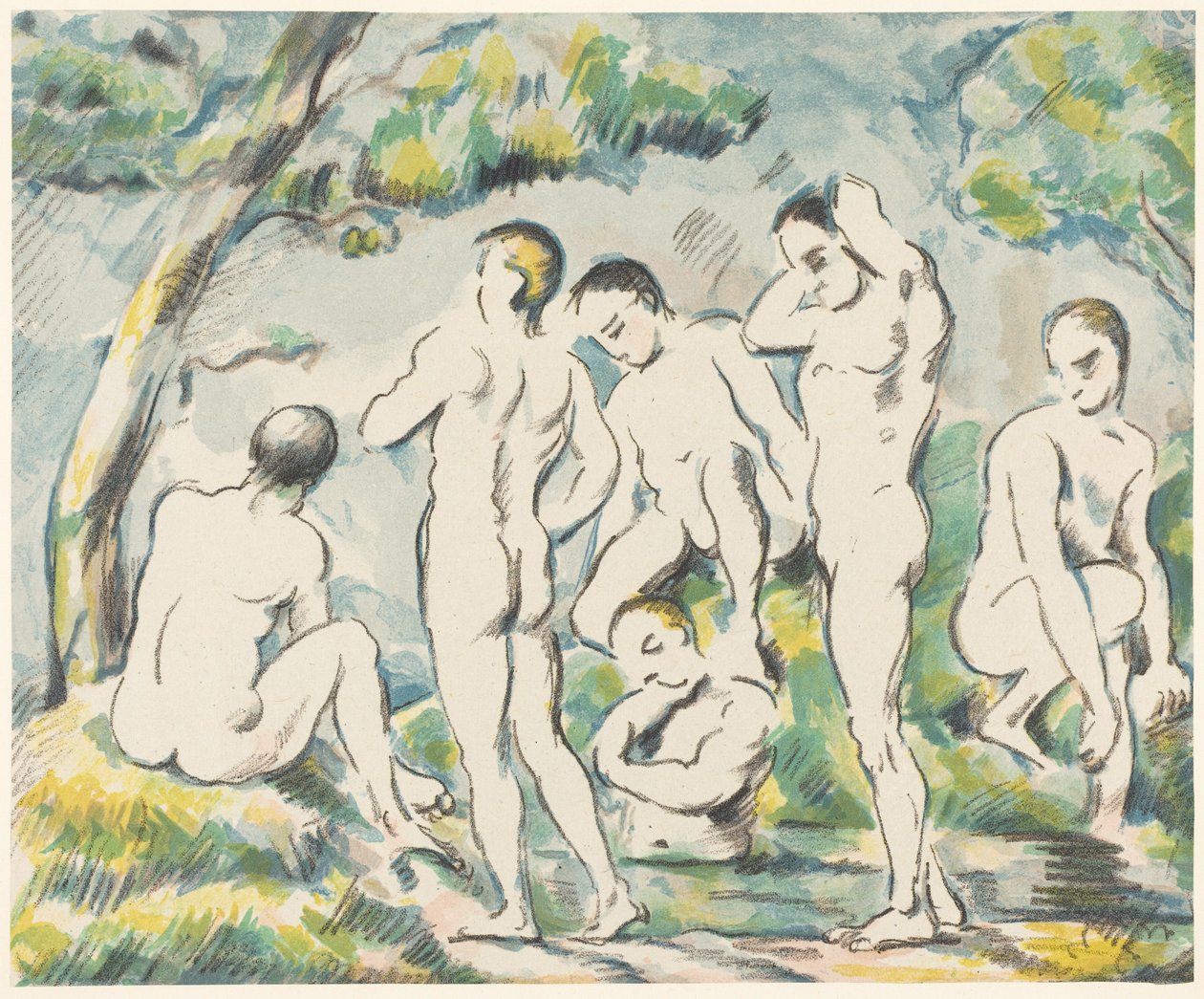 Les Baigneuses (petit format) - Paul Cézanne