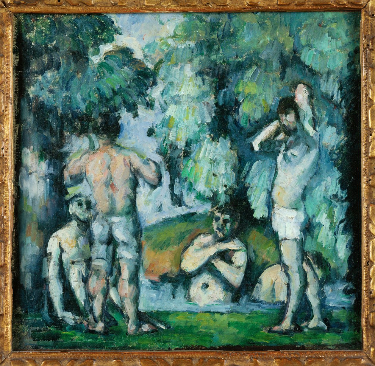 Les cinq baigneuses (huile sur toile) - Paul Cezanne