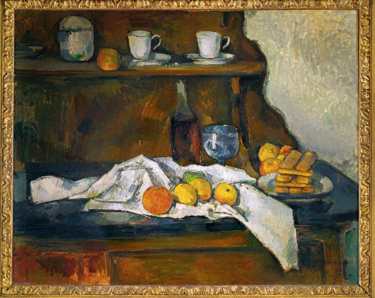 Le buffet (peinture sur toile) - Paul Cezanne