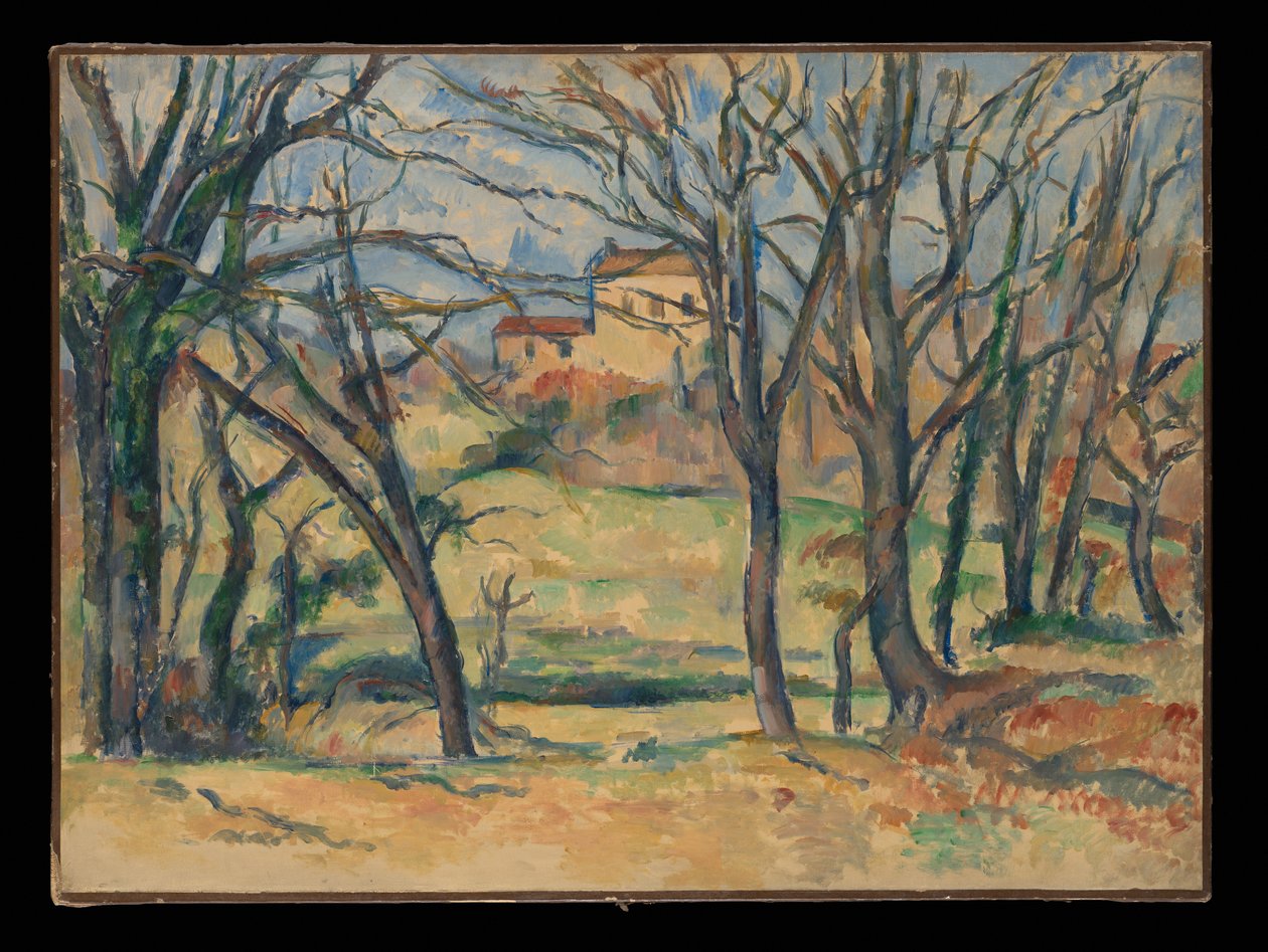 Arbres et maisons près du Jas de Bouffan - Paul Cézanne