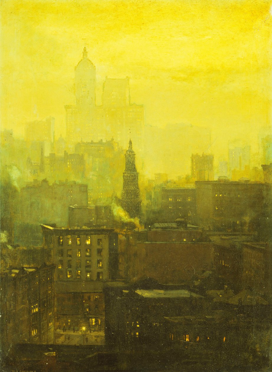 Nocturne urbain - Paul Cornoyer