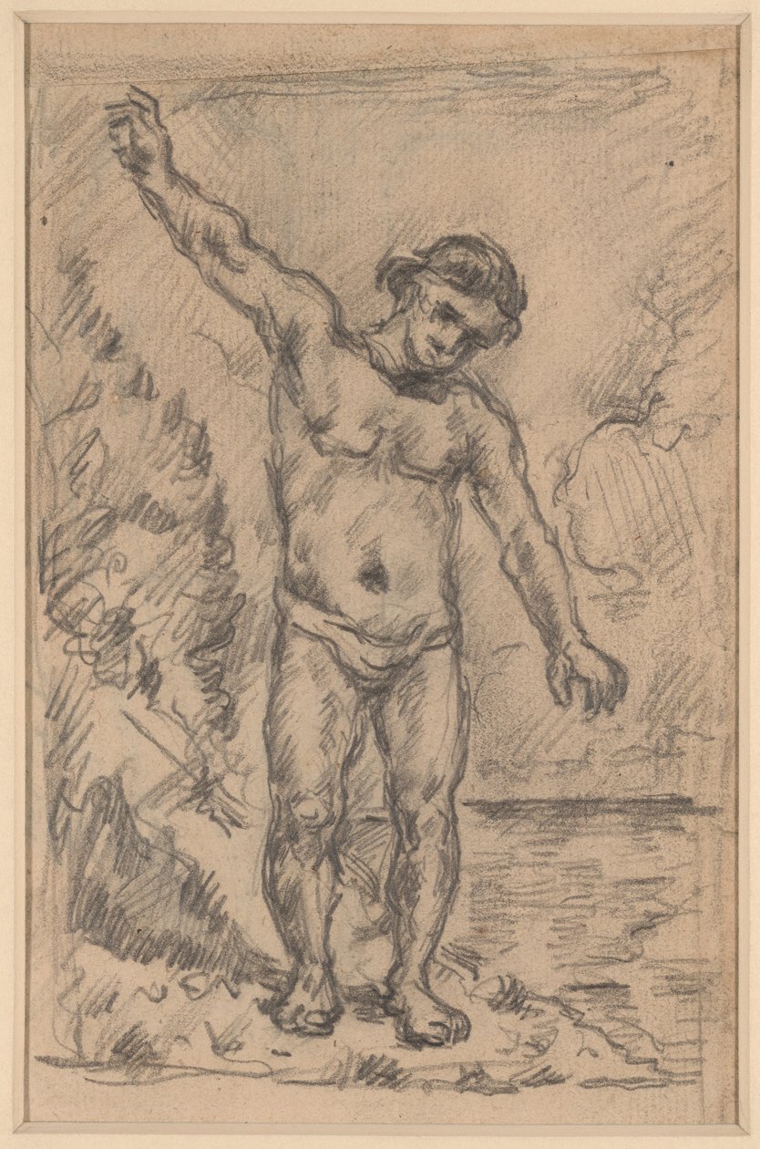 Baigneuse aux bras tendus (recto) ; Étude d