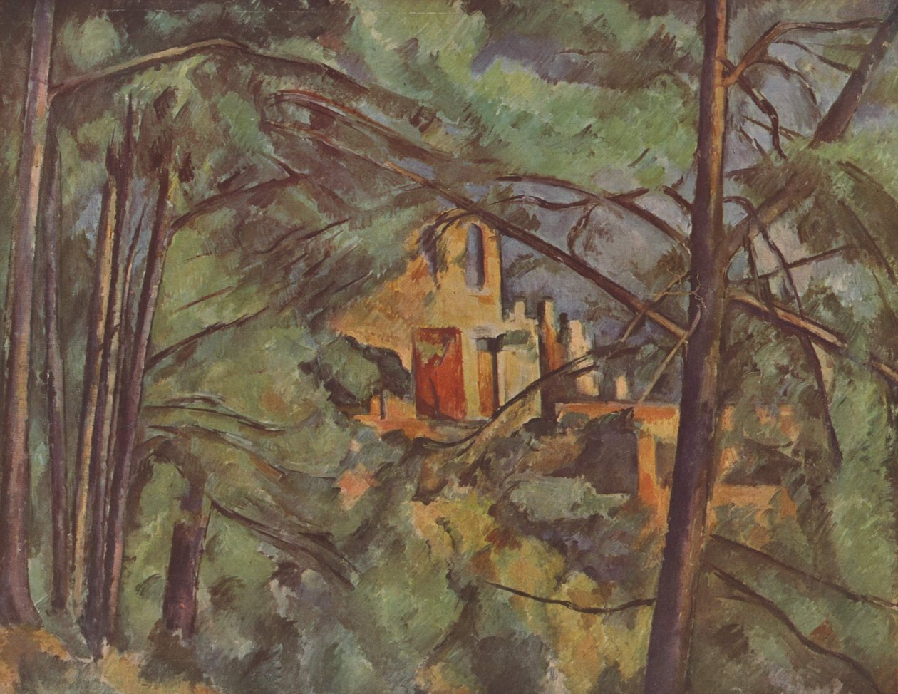 Château Noir derrière les arbres - Paul Cézanne